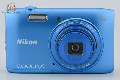 [Used] Nikon COOLPIX S3600 Cobalt Blue Compact Digital Camera