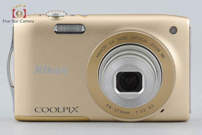 [Used] Nikon COOLPIX S3300 Sweet Gold Compact Digital Camera