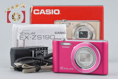 【中古】Casio カシオ EXILIM EX-ZS190 ピンク コンパクトデジタルカメラ 元箱付き