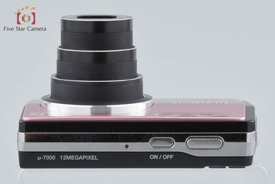 【中古】OLYMPUS オリンパス μ-7000 ピンク コンパクトデジタルカメラ 元箱付き