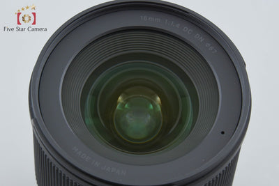 【中古】SIGMA シグマ 16mm f/1.4 DC DN Contemporary 富士フイルム Xマウント用