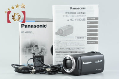[Used] Panasonic HC-V480MS Black Digital High Definition Video Camera with Original Box