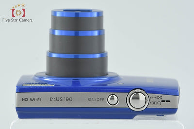 【中古】Canon キヤノン IXUS 190 ブルー コンパクトデジタルカメラ