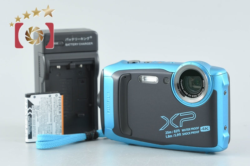 【中古】FUJIFILM 富士フイルム FINEPIX XP140 スカイブルー コンパクトデジタルカメラ