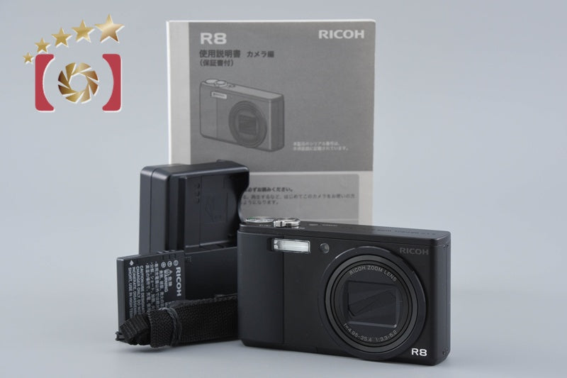 【中古】RICOH リコー R8 ブラック コンパクトデジタルカメラ シャッター回数僅少