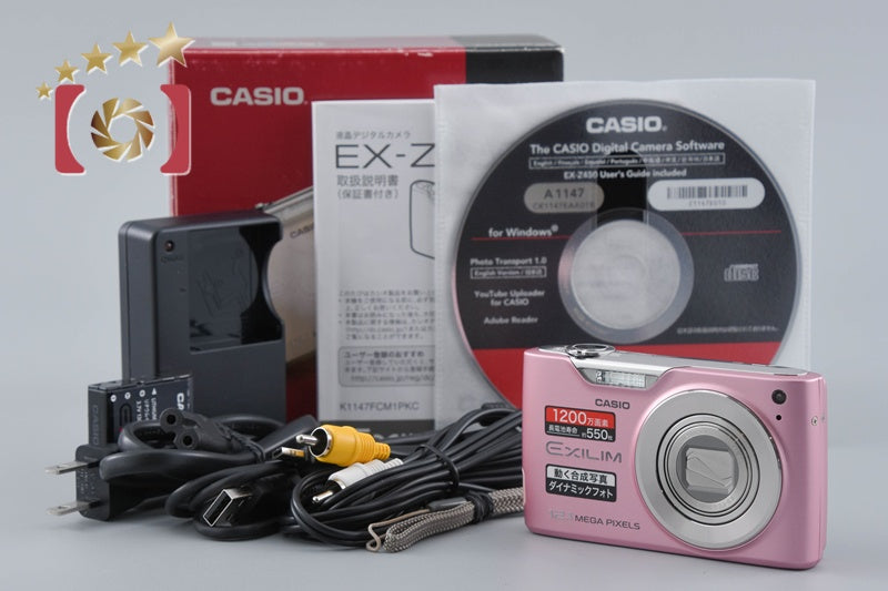 【中古】Casio カシオ EXILIM EX-Z450 ピンク コンパクトデジタルカメラ 元箱付き
