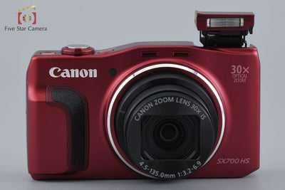 【中古】Canon キヤノン PowerShot SX700 HS レッド コンパクトデジタルカメラ