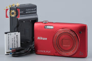 【中古】Nikon ニコン COOLPIX S3400 レッド コンパクトデジタルカメラ