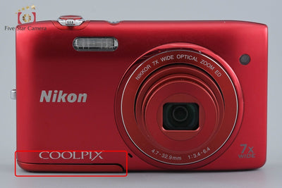 【中古】Nikon ニコン COOLPIX S3400 レッド コンパクトデジタルカメラ