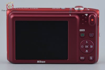 【中古】Nikon ニコン COOLPIX S3400 レッド コンパクトデジタルカメラ