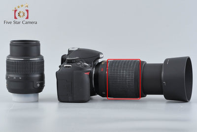 [Used] Nikon D3100 200mm Double Zoom Kit Black