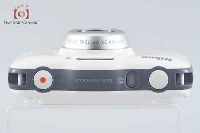 [Used] Nikon COOLPIX S32 White Compact Digital Camera