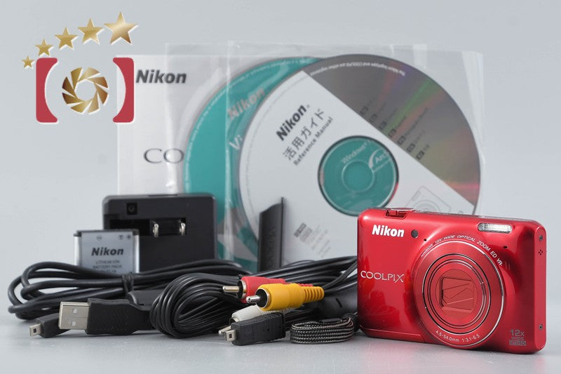 [Used] Nikon COOLPIX S6400 Glossy Red Compact Digital Camera