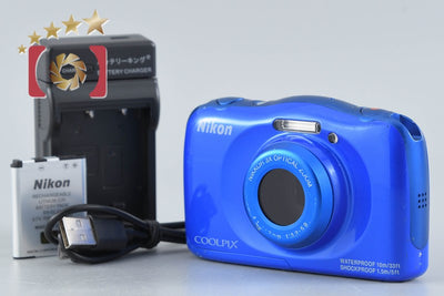 [Used] Nikon COOLPIX S33 Blue Compact Digital Camera