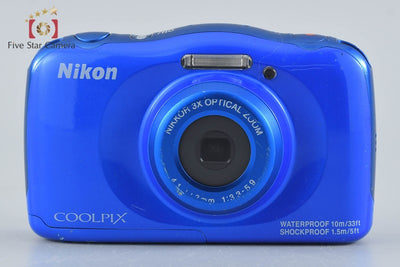 [Used] Nikon COOLPIX S33 Blue Compact Digital Camera