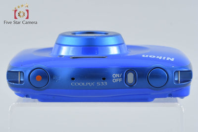 [Used] Nikon COOLPIX S33 Blue Compact Digital Camera