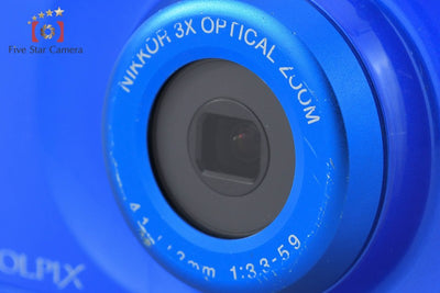 [Used] Nikon COOLPIX S33 Blue Compact Digital Camera