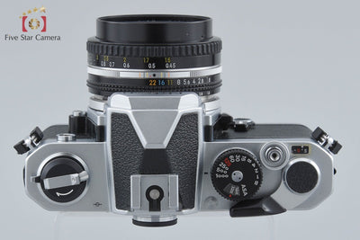 [Used] Nikon FM Silver Late Model + Ai-S NIKKOR 50mm f/1.8 (no meter coupling prong)