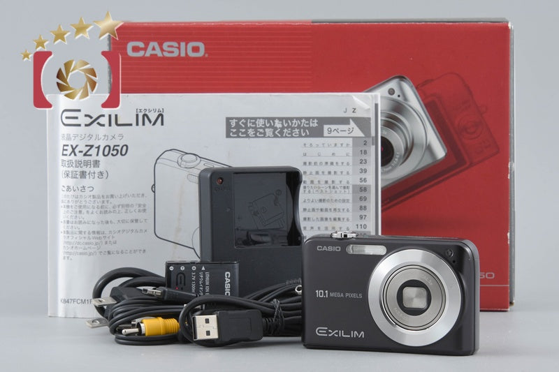 [Used] Casio EXILIM ZOOM EX-Z1050 Black Compact Digital Camera with Original Box