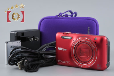 [Used] Nikon COOLPIX S6600 Raspberry Red Compact Digital Camera
