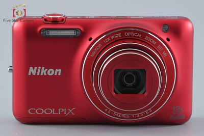 [Used] Nikon COOLPIX S6600 Raspberry Red Compact Digital Camera