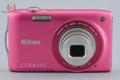 [Used] Nikon COOLPIX S3300 Strawberry Pink Compact Digital Camera
