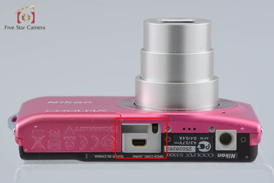 [Used] Nikon COOLPIX S3300 Strawberry Pink Compact Digital Camera