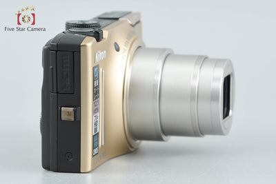 [Used] Nikon COOLPIX S8100 Precious Gold Compact Digital Camera