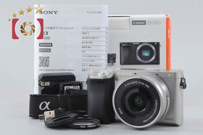 【Used】SONY α6000 ILCE-6000 Silver Power Zoom Lens Kit, Low Shutter Count, With Original Box