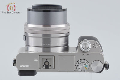 【Used】SONY α6000 ILCE-6000 Silver Power Zoom Lens Kit, Low Shutter Count, With Original Box