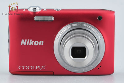 [Used] Nikon COOLPIX S2900 Red Compact Digital Camera with Original Box