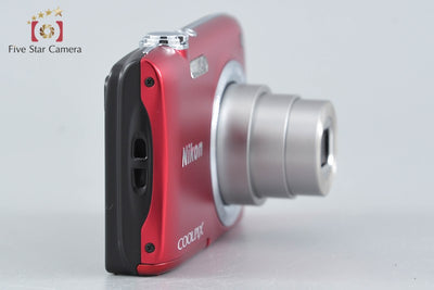 [Used] Nikon COOLPIX S2900 Red Compact Digital Camera with Original Box