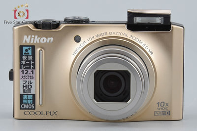 [Used] Nikon COOLPIX S8100 Precious Gold Compact Digital Camera