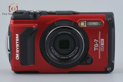 【Used】OM SYSTEM (OLYMPUS) OM System TOUGH TG-7 Red Compact Digital Camera with Original Box