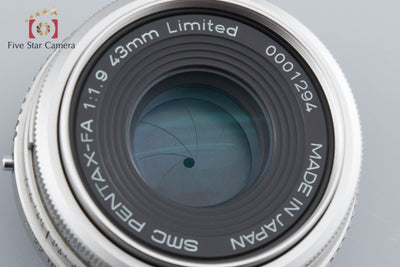 Used: PENTAX Pentax SMC FA 43mm f/1.9 Limited Silver