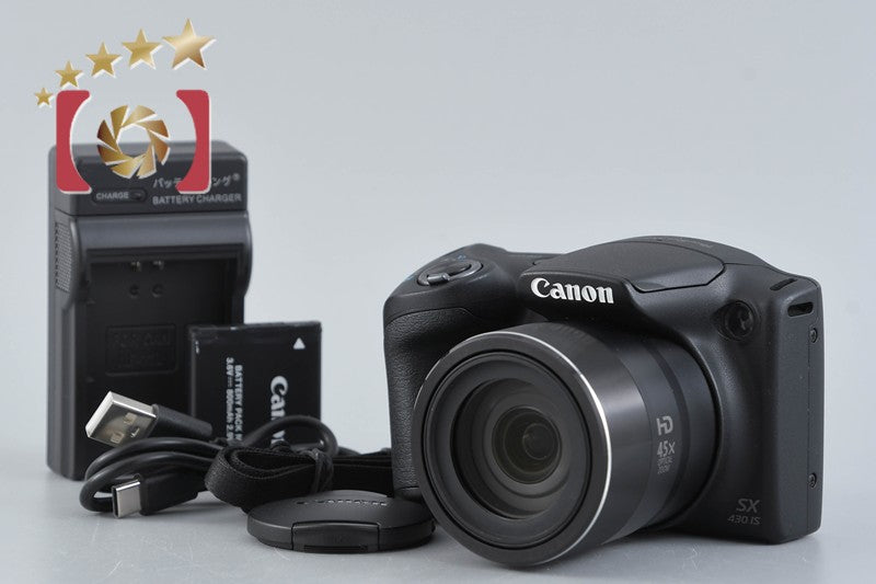 [Used] Canon PowerShot SX430 IS Black Compact Digital Camera
