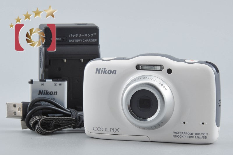 [Used] Nikon COOLPIX S32 White Compact Digital Camera