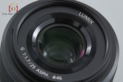 Used Panasonic LUMIX G 25mm f/1.7 ASPH. H-H025 Black