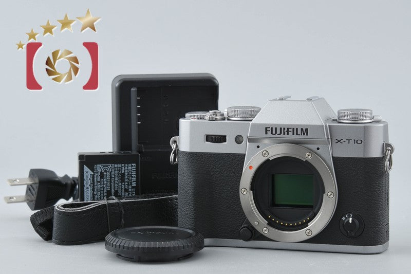 【中古】FUJIFILM 富士フイルム X-T10 シルバー ミラーレス一眼カメラ