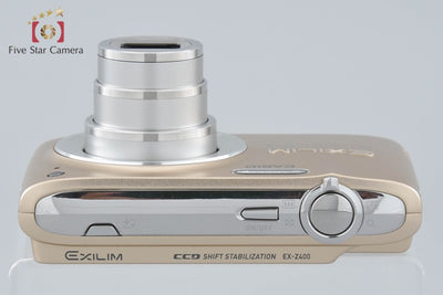 [Used] CASIO EXILIM EX-Z400 Gold Compact Digital Camera with Original Box