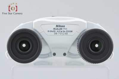 [Used] Nikon ACULON T11 8-24x25 White Binoculars with Original Box
