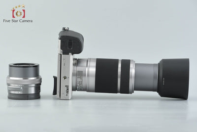 【中古】SONY ソニー α6000 ILCE-6000 ダブルズームレンズキット シルバー シャッター回数僅少 多言語対応