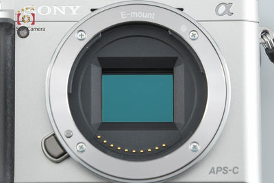 【中古】SONY ソニー α6000 ILCE-6000 ダブルズームレンズキット シルバー シャッター回数僅少 多言語対応