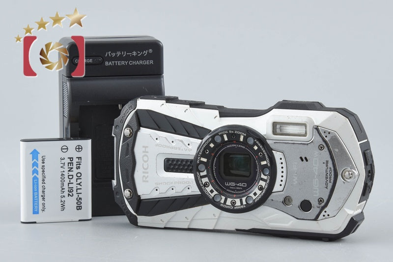 【中古】RICOH リコー PENTAX ペンタックス WG-40W ホワイト コンパクトデジタルカメラ
