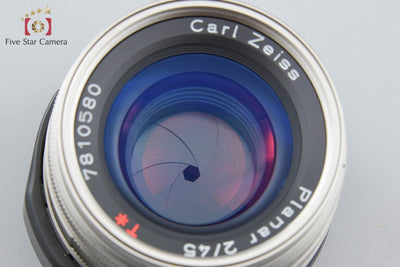 【中古】CONTAX コンタックス Carl Zeiss Planar 45mm f/2 T*