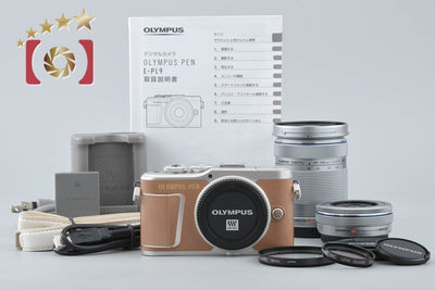 【中古】OLYMPUS オリンパス PEN E-PL9 ブラウン ダブルズームキット シャッター回数僅少