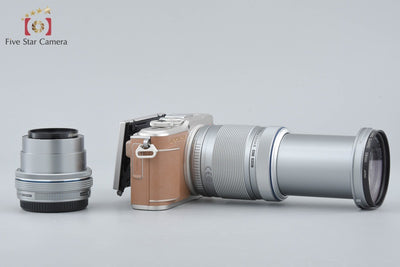 【中古】OLYMPUS オリンパス PEN E-PL9 ブラウン ダブルズームキット シャッター回数僅少