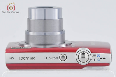 【中古】Canon キヤノン IXY 160 レッド コンパクトデジタルカメラ 元箱付き