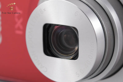 【中古】Canon キヤノン IXY 200 レッド コンパクトデジタルカメラ 元箱付き