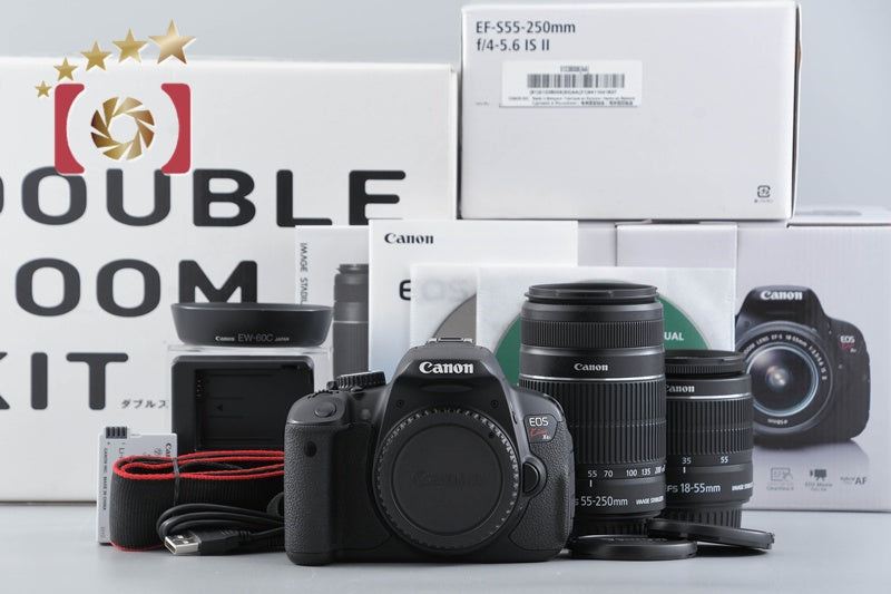 [Used] Canon EOS Kiss X6i Double Zoom Kit with Original Box